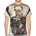 thumbnail image 3 of Jean Michel Basquiat Men's T Shirt Polyester Tee Basic Short Sleeve Crewneck Shirt Tops, 3 of 5