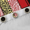 thumbnail image 4 of Homewish Modern Geometric Black Out Curtains,Gold Cheetah Print Curtains Pack of 2 (42x63 Each),Red Zebra Stripes Bedroom Curtains For Adults,Microfiber Bedroom Decor, 4 of 6
