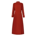 thumbnail image 1 of EGNMCR Robe Décontractée Sans Capuche à Manches Longues & Vestes Femme Robe Boutonnée Unie Costume Cosplay Manteau d'Aumônerie Femme, 1 of 3