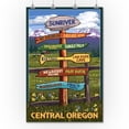 thumbnail image 2 of Sunriver, Oregon, Destination Signpost (36x54 Giclee Gallery Art Print, Vivid Textured Wall Decor), 2 of 3