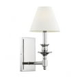 thumbnail image 4 of 1 Light Traditional Metal Wall Sconce with Cylinder Off-White Fabric Shade-15 inches H By 6.9 inches W-Warm Brass Finish Bailey Street Home, 4 of 4