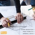 thumbnail image 2 of Laser-Etched Aluminum Triangular Architect Ruler Set for Blueprints | Professional Drafting Tools, 2 of 7