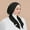 Black, variant on Women Lace Flower Soft Long Tails Hat Hair Headband Turban Stretch Elastic Cap