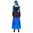 thumbnail image 3 of 3-Piece Black Blue Cosplay Costume for Women Rise Red, Jumpsuit Apron and Badge Set, Halloween Outfit for Anime Party Events, 3 of 8