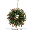 thumbnail image 3 of 48cm Artificial Spring Summer Wreath - Faux Flower Greenery Wreath for Front Door/Window/Table, Seasonal Decorative Wreath for Home Party Wedding Decor, 3 of 6