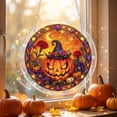 thumbnail image 2 of Halloween Acrylic Puzzle Suncatcher - 8 Inch Stained Glass Window Hanging Ornament for Car Halloween Tree Porch Patio Decor Spooky Gift, 2 of 7