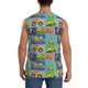 thumbnail image 4 of Fotbe Construction Machinery Men's Camiseta sin Mangas Estampada para Hombres, Playera Casual para Gimnasio, Entrenamiento, Playa-Medium, 4 of 7