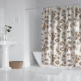 thumbnail image 2 of Beige Daisy Pattern Shower Curtain 72"x84" ,Bathroom Decorative Shower Curtains Set with 12 Hooks,Modern Waterproof Washable Shower Curtain, 2 of 6
