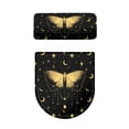 thumbnail image 5 of COEQINE Toilet Lid Cover and Toilet Tank Cover, Breathable Durable Easy Installation Toilet Cover 2 Piece Set for Home Bathroom Decoration, Gold Butterfly Star Black, 5 of 7