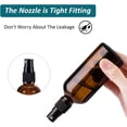 thumbnail image 6 of 2-Pack 4oz Amber Glass Spray Bottles for Essential Oils, Small Empty Fine Mist Sprayer Set with Funnel & Dropper, Travel Size Liquid Refillable Containers for Plants Hair Cleaning, 4 oz, 6 of 6