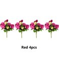 thumbnail image 3 of 4PCSArtificial Flowers Artificial Pansy Bushes Faux Plastic Flower Fake Plants Indoor Outdoor Home Garden Decoration, 3 of 4