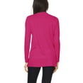 thumbnail image 3 of Moa Collection Women's Casual Long Sleeves Drape Open Front Solid Cardigan, 3 of 4