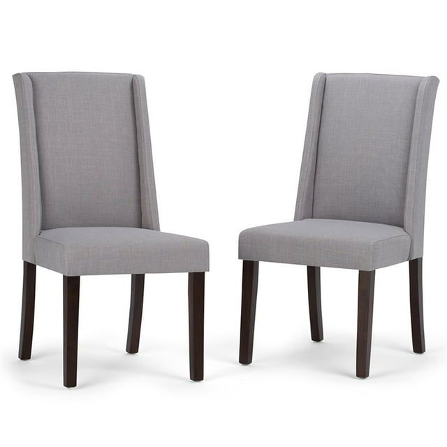 Atlin Designs Chaise de Salle à Manger de Luxe en Gris Colombe (Ensemble de 2)