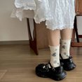 thumbnail image 4 of Calcetines de mariposa para mujer, moda de invierno, calcetines con estampado de mariposas de dibujos animados, calcetines divertidos para mujer, regalo de alta calidad, calcetas para mujer, 4 of 5