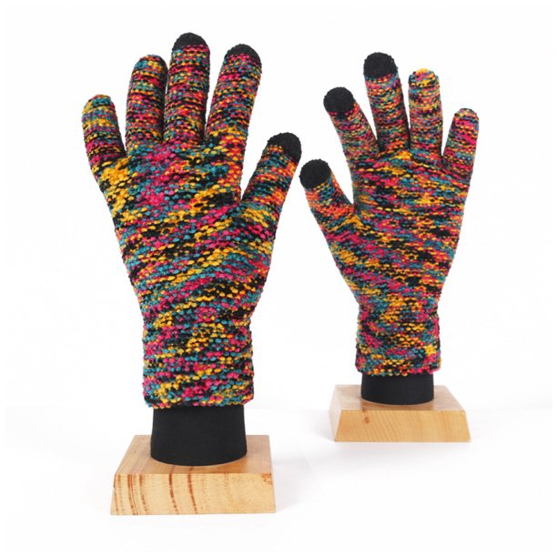 Guantes de invierno con pantalla táctil para mujer, cálidos, con dedos para pantalla, puños elásticos para mensajes de texto, guantes térmicos