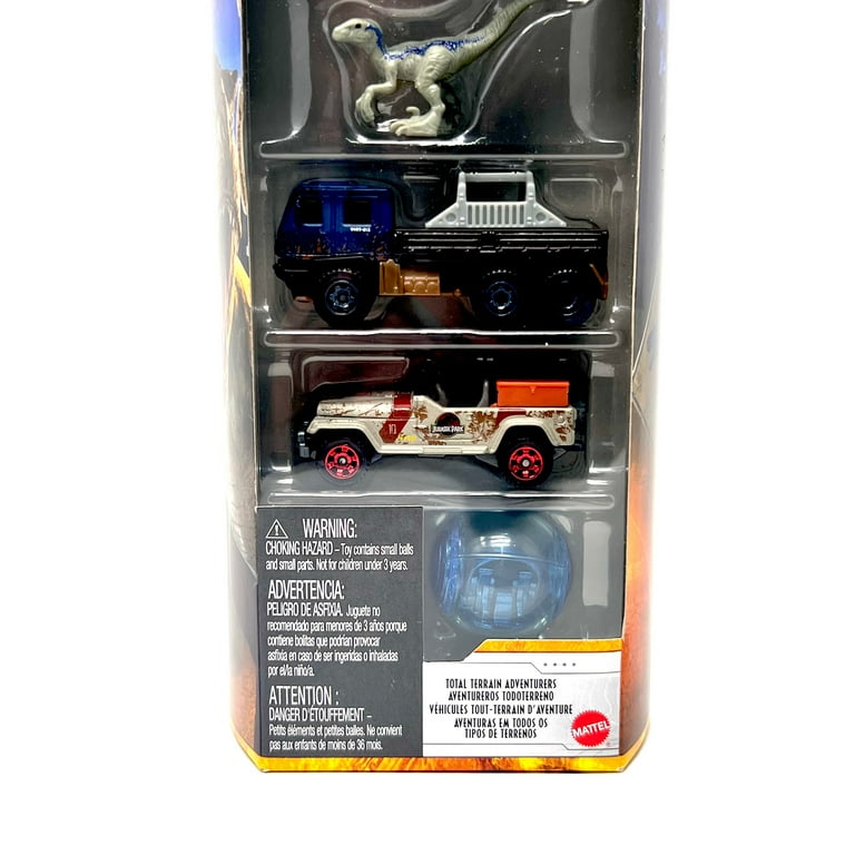Matchbox MBX Jurassic World Dominion Dinosaur Vehicles Toy Set,