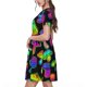thumbnail image 2 of Disketp Bright Mushrooms para Vestido de Manga Corta para Mujeres, Vestidos de Verano para Mujeres, Casual y Holgado para la Playa, 2 of 6