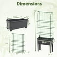 thumbnail image 3 of Costway Raised Garden Bed Planter Box with Climbing Trellis Water Level Indicator, 3 of 10