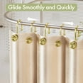 thumbnail image 3 of AmazerBath Shower Curtain Hooks, Shower Curtain Rings, Metal Decorative Shower Curtain Hooks Rust Proof, Gold Shower Hooks for Shower Curtain Liner, Set of 12 Hollow Ball Design, 3 of 7