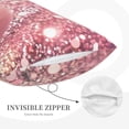 thumbnail image 2 of Plush Throw Pillow Covers, Makeup Brush on Pink Glitter Pillow Cases with Invisible Zipper, Breathable Microfiber Pillow Cases Standard Size for Sleeping Bedroom Sofa Living Room, 2 of 5