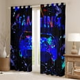 thumbnail image 2 of Castle Fairy Graffiti Gamer Blackout Curtains Set of 2 (52x84 Each),Splash Window Curtains, 2 of 6