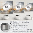 thumbnail image 4 of Designart "Minimalistic Horizon With Beige And Gold Waves" coastal minimalism Square Mirror Wall Decor Coastal - Large Beige Square Bathroom Mirror - Square Printed Wall Mirror Art, 4 of 5
