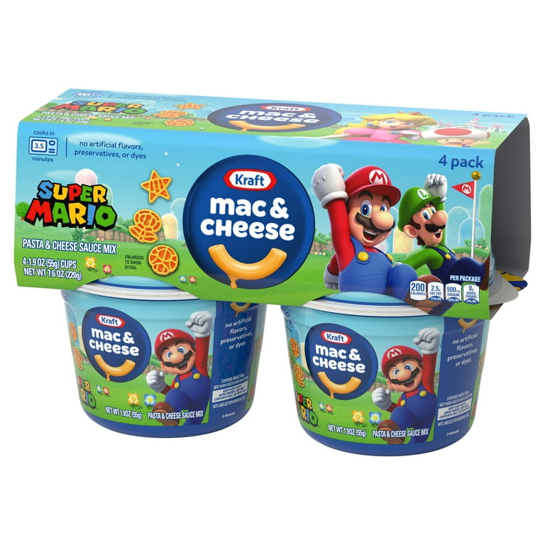 6 pack) Kraft Mac and Cheese with Super Mario Power-Up Pasta