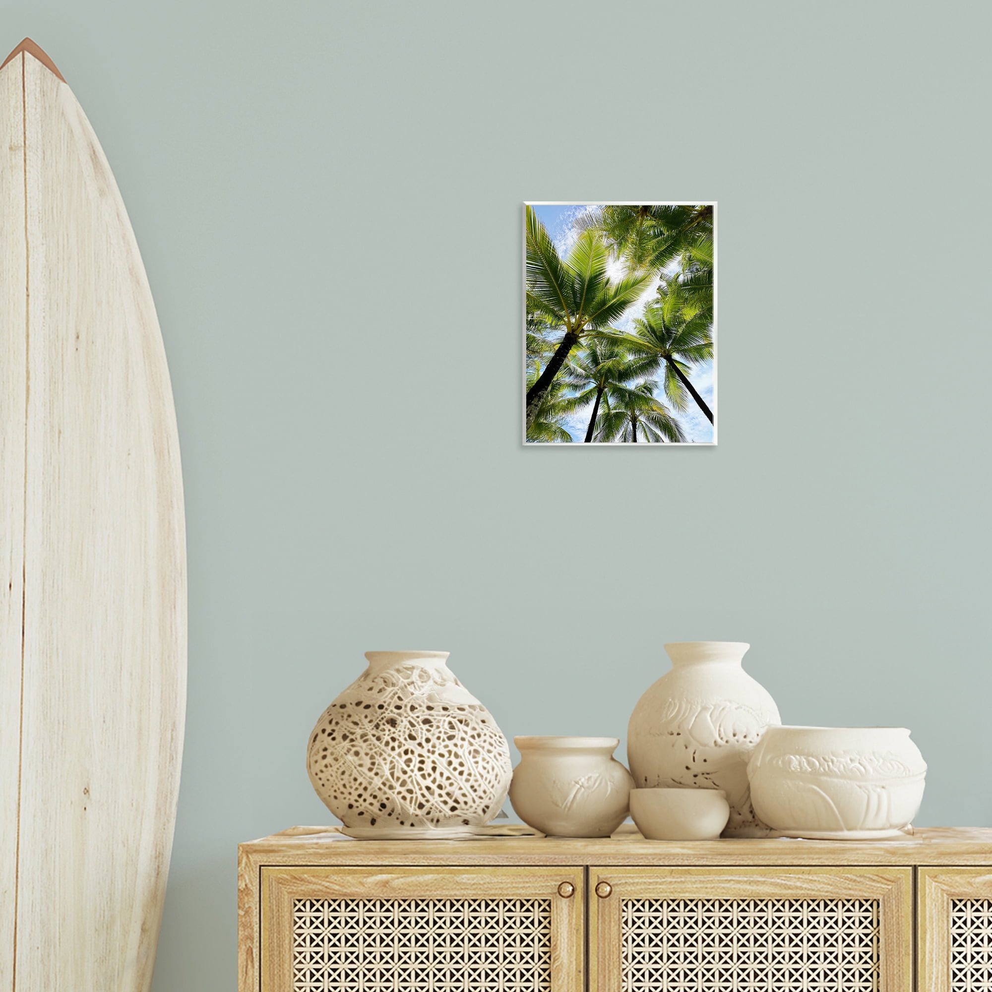 Stupell Industries Overhead Palm Trees Plants & Flowers Photography Unframed Art Print Wall Art, 11 x 14