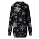 thumbnail image 4 of Vestido corto de sudadera con capucha y bolsillos con estampado navideño para mujer informal a la moda Pompotops  hdfakjf309, 4 of 8