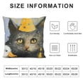 thumbnail image 5 of Orinice Cute Cat Graphic Decorative Cotton Linen Pillow Cover for Home Couch Living Room Bed Sofa, High-quality Year-Round Pillow Case 1PC 18x18in, 5 of 5