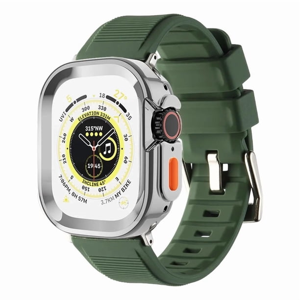 Correa de Silicona para Apple Watch con Funda Anticaída, Compatible con Todas las Series