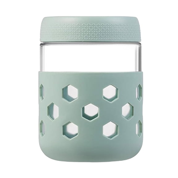 Ruanlalo Glass Mason Jars with Silicone Sleeves 16 Oz Leak-Proof Meal Prep Jars Airtight BPA-Free Containers for Overnight Oats Yogurt Snacks