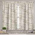 thumbnail image 2 of Ambesonne Cream Umber Valance & Curtain, Americano Coffee, 55"x36", Umber and Cream, 2 of 7