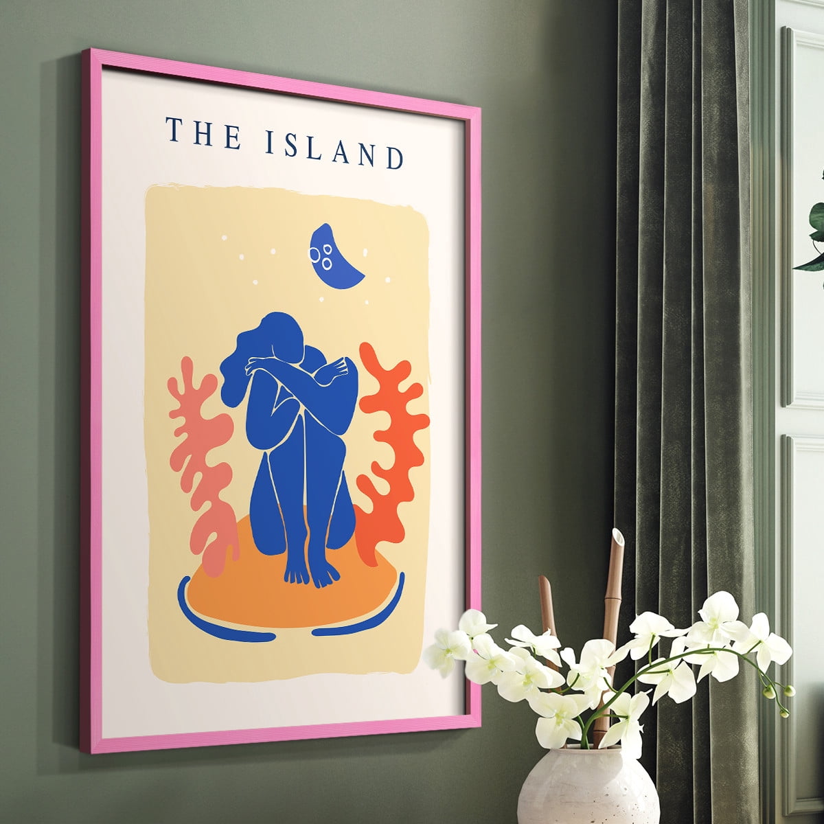 Matisse CCCXIV in Pink Solid Wood 11 x 14 Framed Print