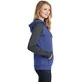thumbnail image 2 of District Juniors Lightweight Fleece Raglan Hoodie - DT296, 2 of 4