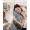 thumbnail image 5 of Gray Satin Pillowcase for Hair and Skin with Zipper, Soft Breathable Cooling Silk Pillow Cases, Retro Oil Painting Modern Abstract Art Aesthetics Body Pillow Covers Bed Pillows 20"x54", 5 of 6