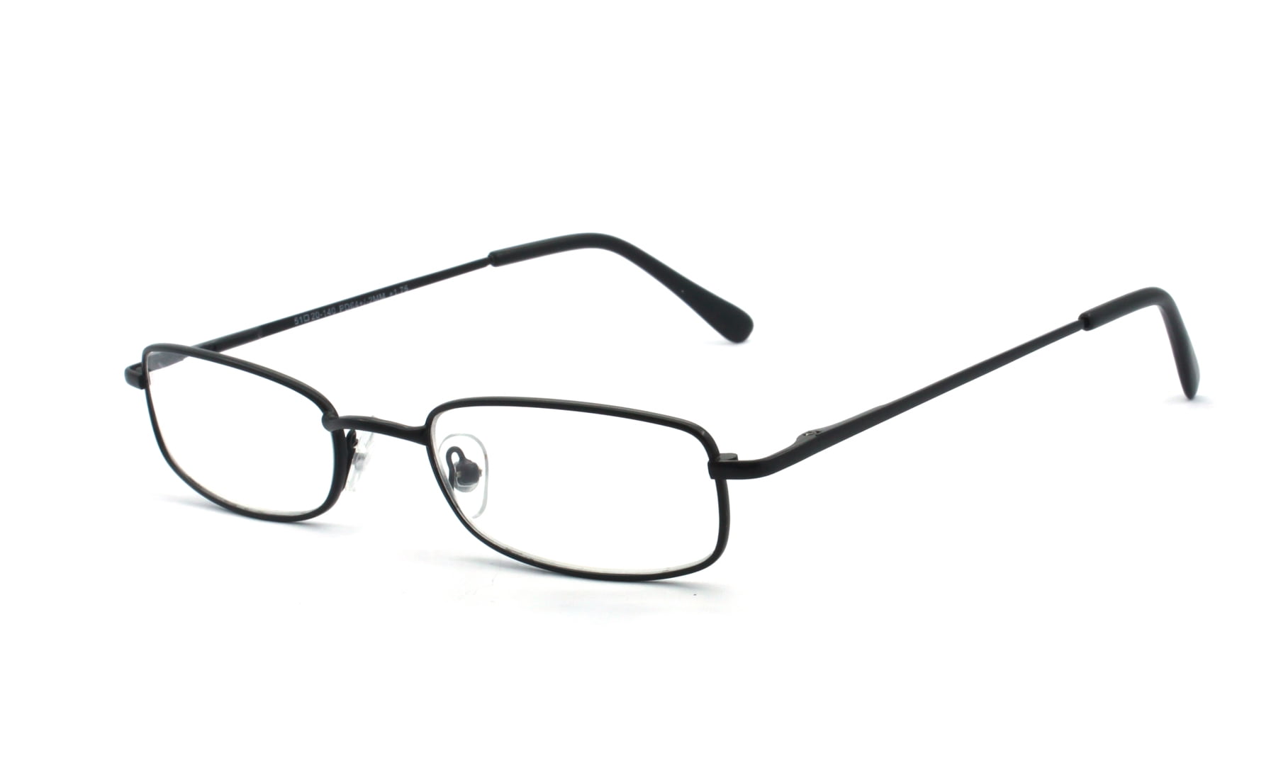 EYE ZOOM 5 Pairs Unisex Classic Rectangular Metal Frame Reading Glasses, Black, +1.50