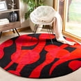 thumbnail image 2 of SAFAVIEH Soho Josie Abstract Wool Runner Rug, Black/Red, 2'6" x 8', 2 of 10
