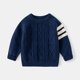 thumbnail image 4 of Autumn Winter Children Sweater Long Sleeve Round Neck Knitted Sweaters Korean Style Cotton Pullover Sweaters for Kids Boys, 4 of 6