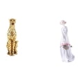 thumbnail image 1 of Escultura de de dorada, figura de animal moderna, adorno decorativo de mesa nórdico para el hogar, la oficina y la estantería., 1 of 8
