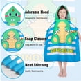 thumbnail image 3 of Poncho de playa con capucha Towel Growell para niños, 76 x 76 cm, diseño de dinosaurio, 3 of 6