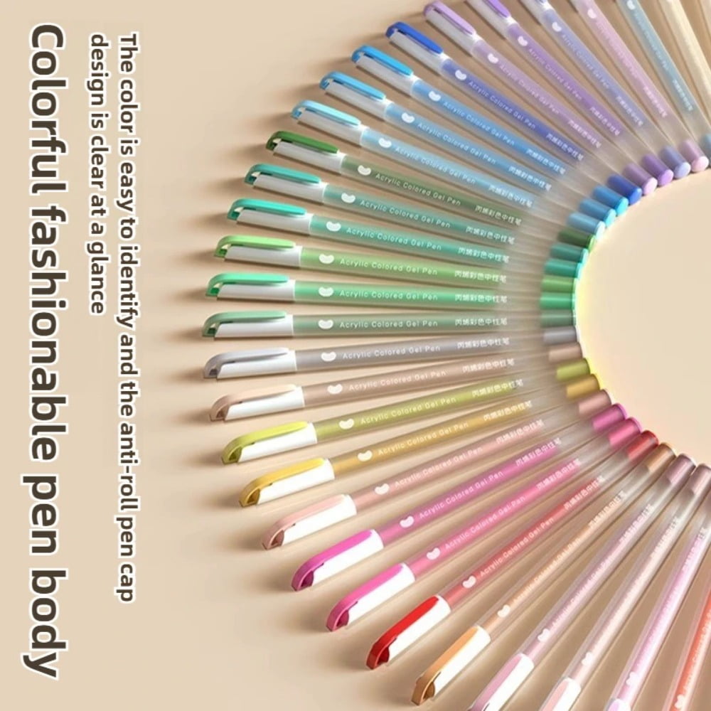 Acrylic Gel Pens for Drawing,Colors Gel Paint Pens Ultra Fine ST Point 1.0, Set of Acrylic Marker Pens Color Ink for Journaling, Crafts Art