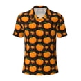 thumbnail image 2 of Daiia Orange Pumpkin And Autumn Maple Pattern Men’s Polo Shirts,Solid Deck Shirt,Classic Fit, Breathable Cotton Polo for Casual and Sport Wear-4X-Large, 2 of 7