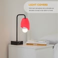 thumbnail image 4 of HEALEEP 4Pcs Simple Design Lamp Shade Modern Red Plastic Cover for Hotel Use, 4 of 8