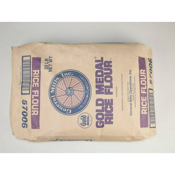 Gold Medal Untreated Rice Flour, 50 Pound -- 1 each.
