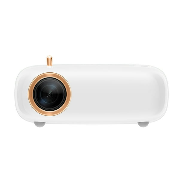 Proyector portátil V1 Tamaño de pantalla de 50-200 pulgadas con interfaces HD/AV/USB Vida útil de 30 Irfora Básico/Blanco