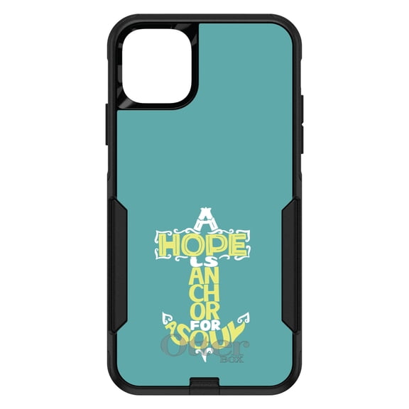 DistinctInk OtterBox Commuter Custom Case for Apple iPhone 15 (6.1" Screen) - Yellow Teal - Slim Profile Design