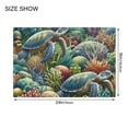 thumbnail image 3 of Toilet Rug Rectangle Bathroom Rugs Non-Slip Soft Plush Machine Washable Contour Bath Mat Turtle Plants Coral 24x16, 3 of 9