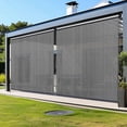 thumbnail image 5 of TLGREEN Outdoor Roller Sun Shade 8' x 8', HDPE Shade Cloth, Aluminum Tube (Gray), 5 of 10