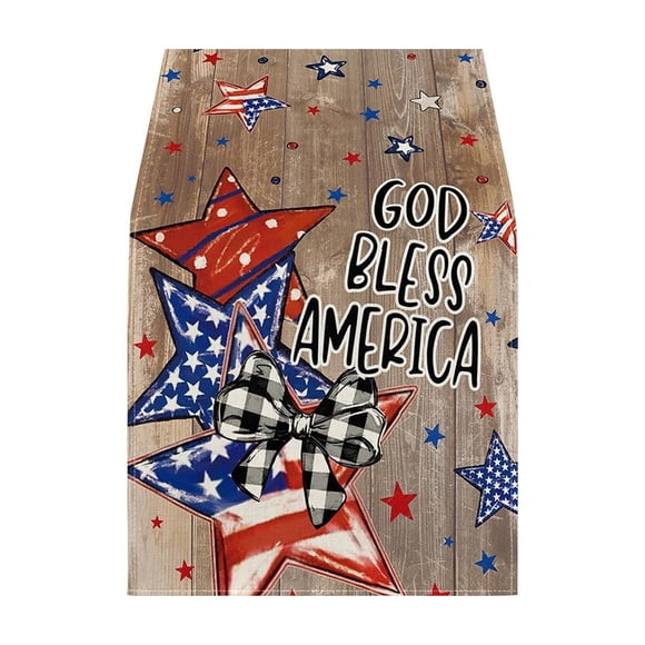 EGNMCR Memorial Day Decorations,4Th of July Decorations 4th Of July Decorative Tablecloth And Table Runner Independence Day Patriotic Table Linen Set Dining Table Home Decoration Linen runner